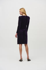 Knee-length Sheath Dress - Blackcurrant