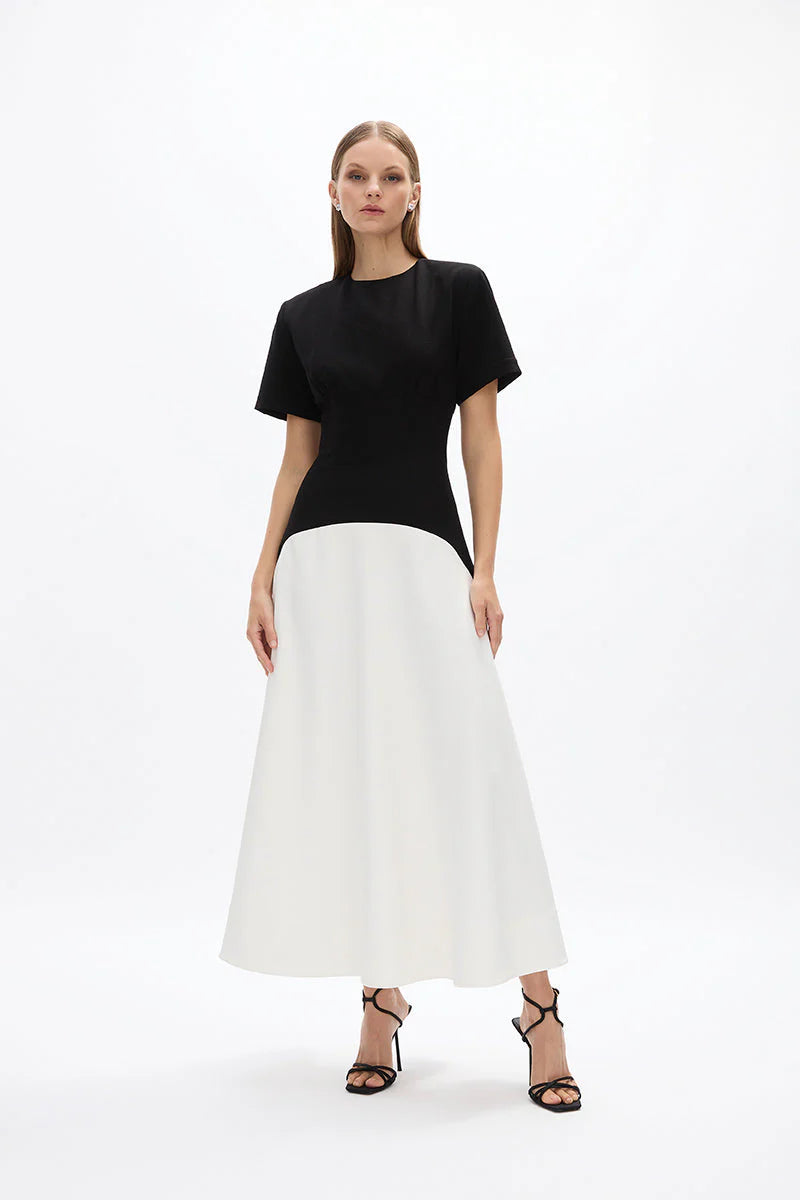 Dover Dress - Black/white