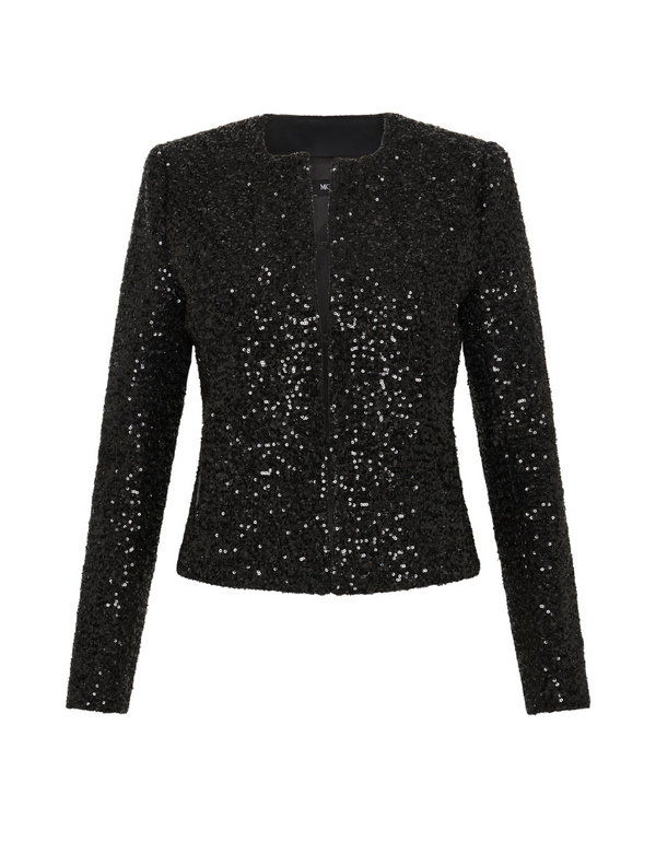 Kyra Cropped Jacket - Black