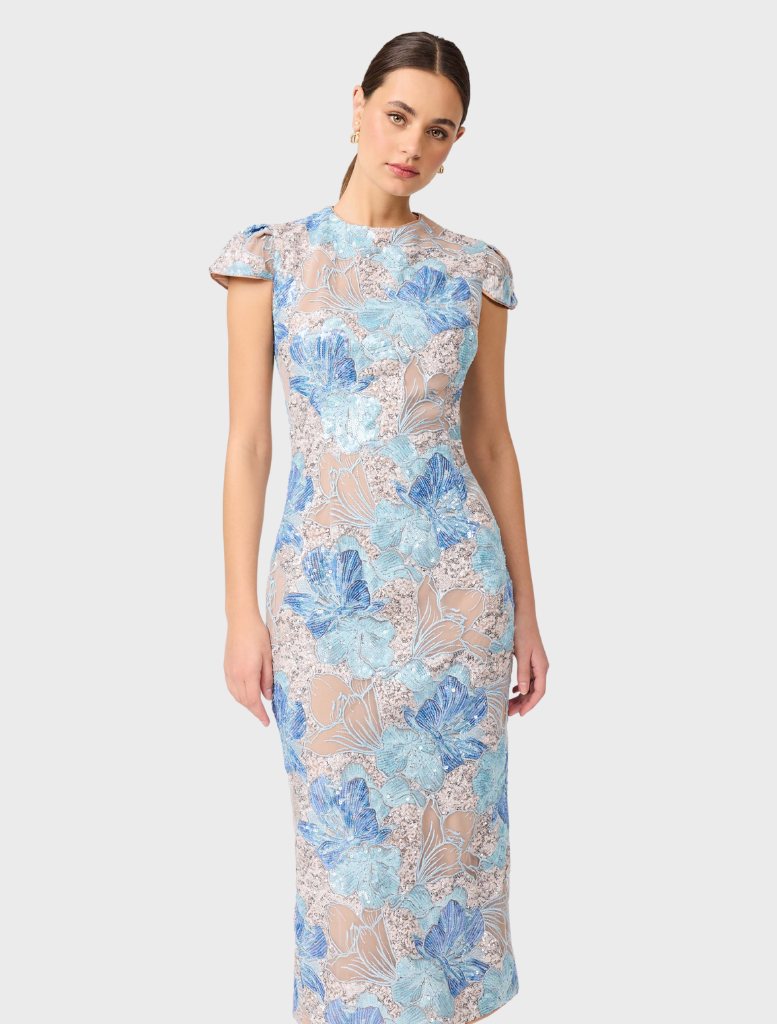 Leonie Midi Dress - Blue