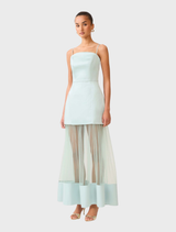 Marcella Strapless Gown - Seagreen