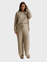 Winter Retreat Merino Cotton Pant - Wheat