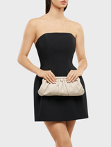 Catherine Gathered Clutch - Mink