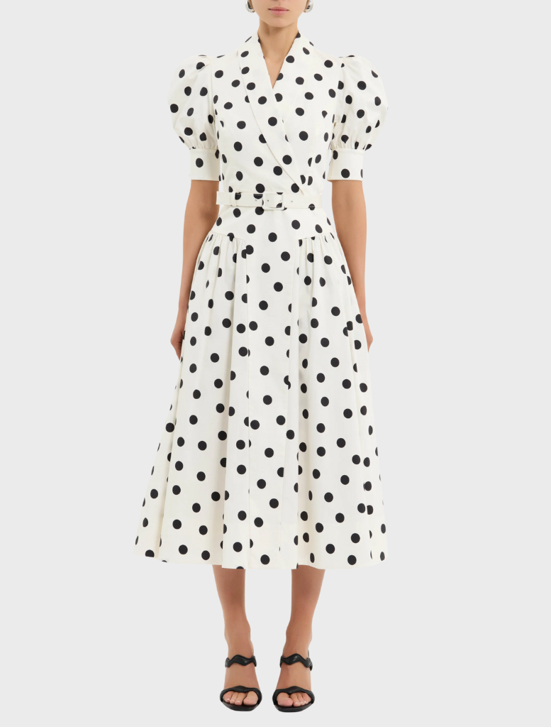 Maisie Midi Dress - Polka Dot Print