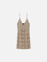 Short Multicolour Lurex Crochet Dress - Ginger Root