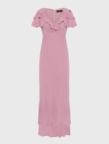 Rosa Frill Maxi - Lilac Pink
