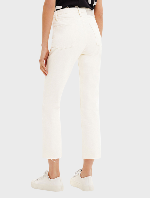 Javiera Cropped Jeans - Cream