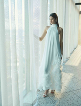 Evelin Halter Gown - White