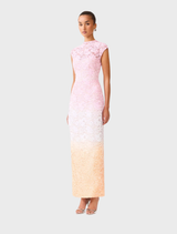 Lumira Cap Sleeve Gown - Pink Ombre
