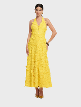 Juliette Lace Halterneck Maxi Dress - Sunshine