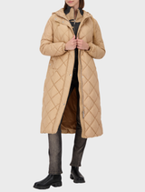 Quilted Coat - Cognac