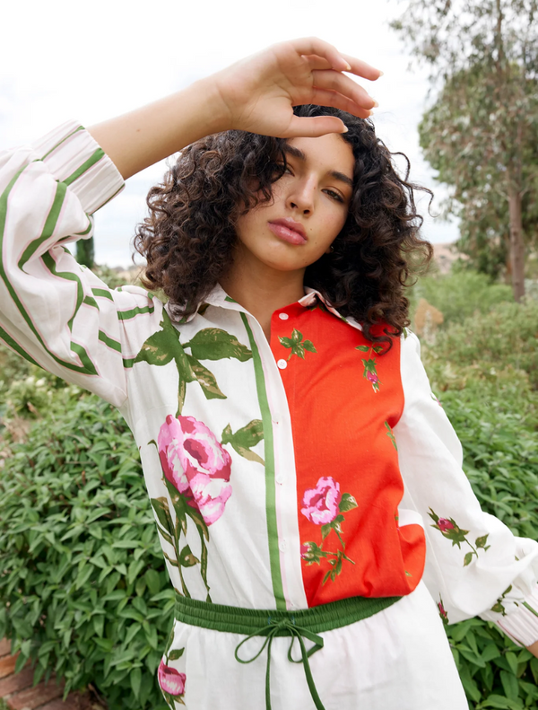 Rafferty Blouse - Ruby Antique Rose