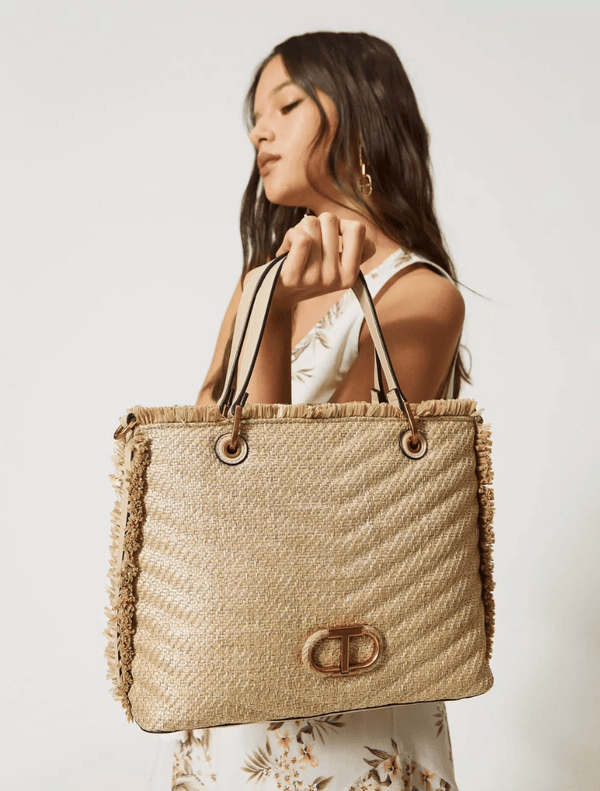 Large Dreamy Straw Tote - Natural