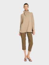 Tube Zip Sweater - Almondine