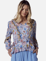 Anacapri Blouse - Ecru Multi