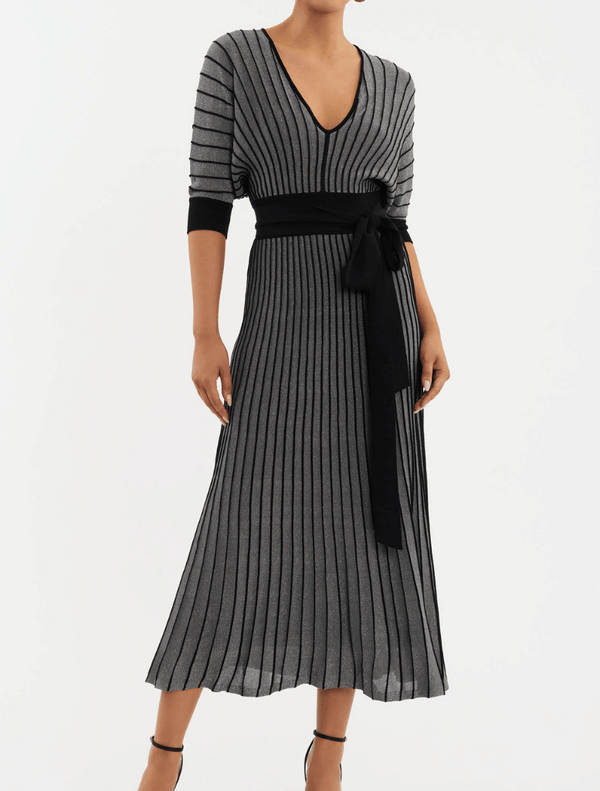 Polina Knit Midi Dress -  Multi