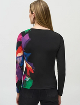 Lds Top - Multi/Black