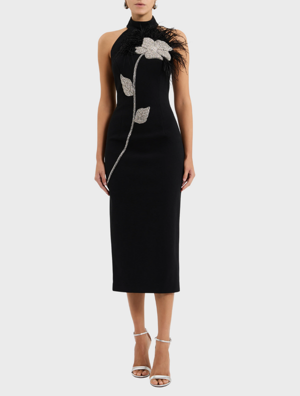 Starlight Midi Dress - Black