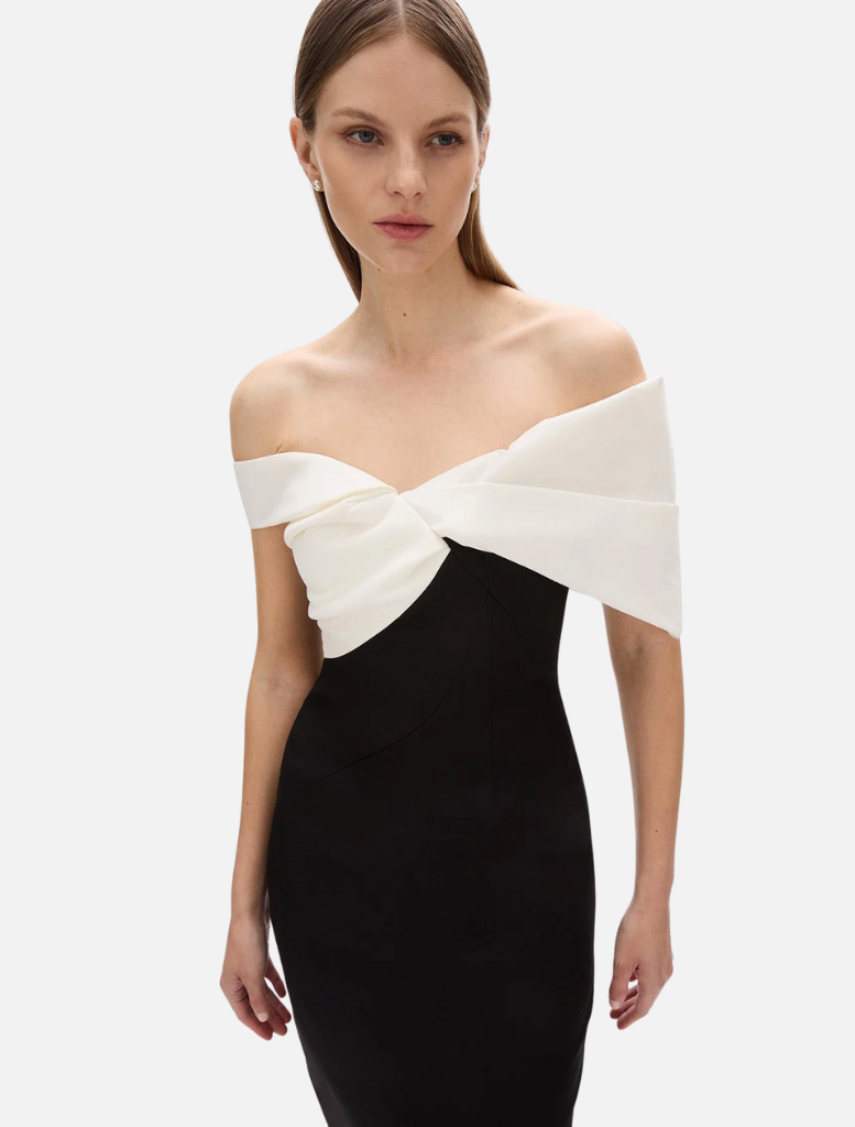 Delila Dress - Black/White