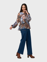 Byzantium Blouse - Indigo Multi