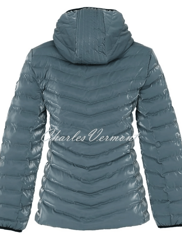 Lightly Quilted Jacket  - Teal Blue