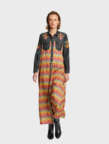 Elena Combined Denim Dress - Jeans Lycra
