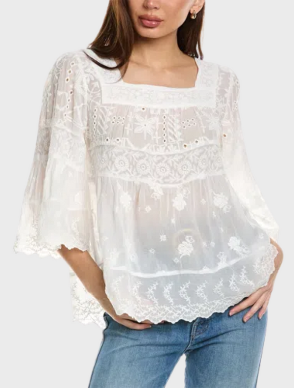 Odette Blouse Dixie Dream - White