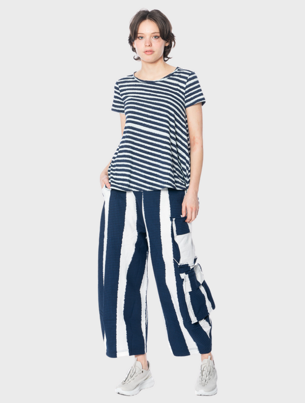 Trousers - Blue and White