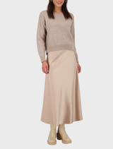 Satin Skirt - Truffle