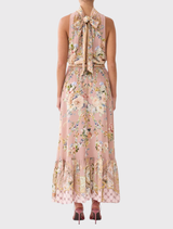Necktie Dress With Elasticated Waist - Chamber Of Blooms