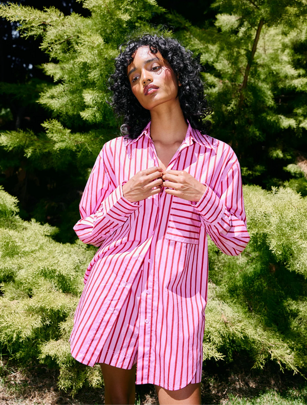 Buddy Shirt - Magenta Stripe