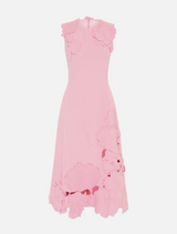 Cleo Applique Midi Dress - Flamingo