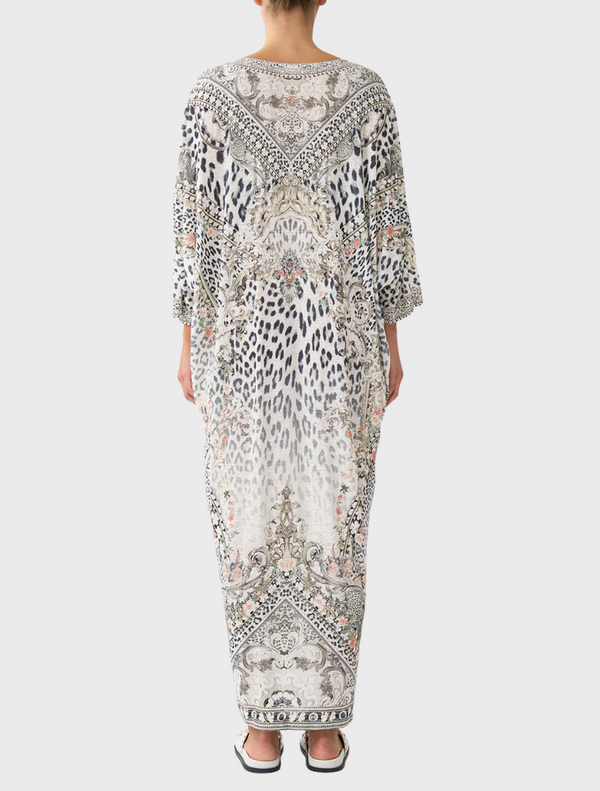 Jersey V Neck Batwing Kaftan - Marble Heaven