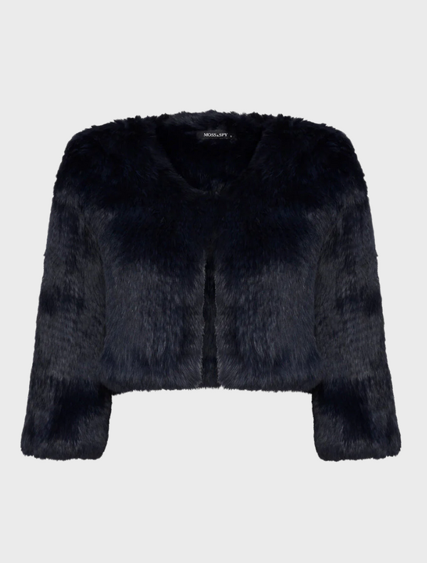 Fur Bolero - Navy