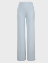 Solid Knitted Pants - Sky