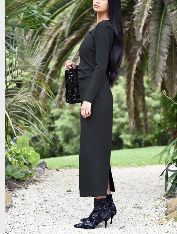 Date Night Dress & Bolero Set - Black