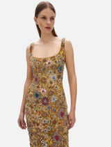 Francesca Strap Star Gown - Gold