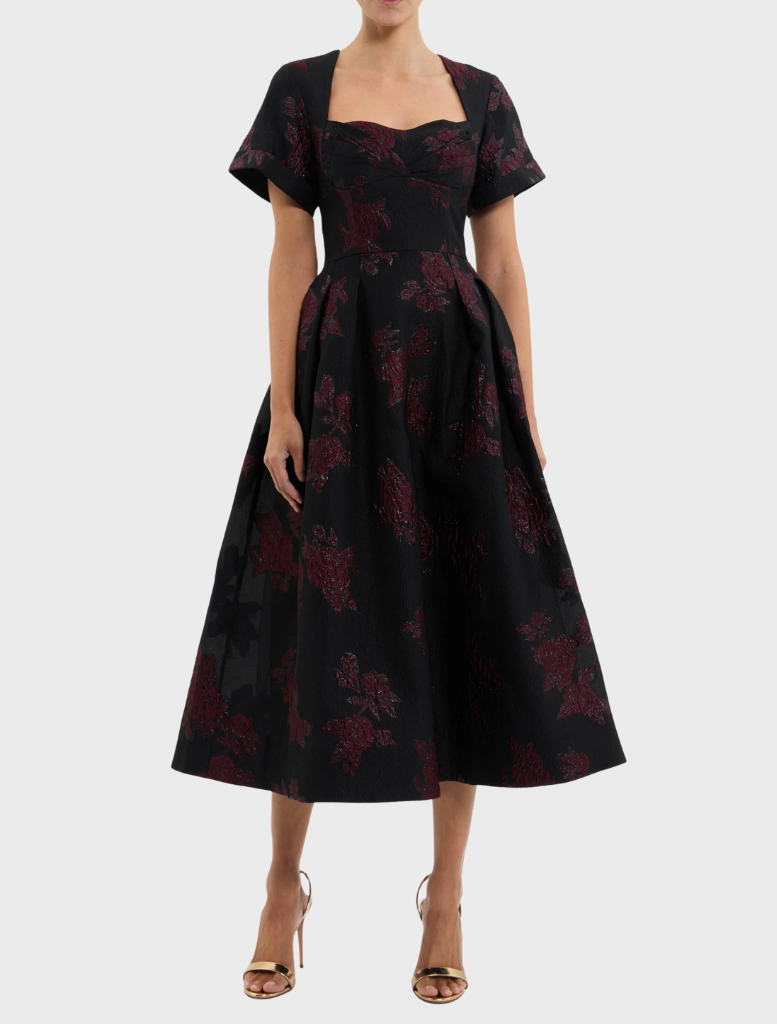 Florentina Midi Dress - Wine