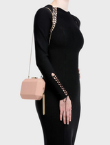 Lia Facetted Clutch - Blush/Gold Hardware