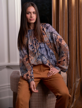 Byzantium Top - Indigo Multi