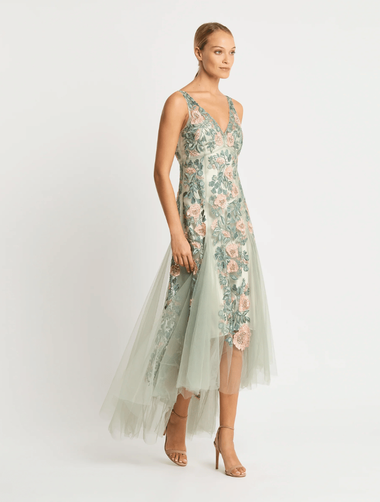 Willow Gown - Sage/Pink