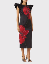 Chaya Midi Dress - Poppy Print