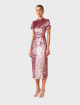 Alissa Cap Sleeve Dress - Pink