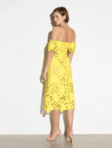 Monte Carlo Off Shoulder Dress - Yellow