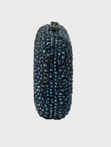 Casey Hot Fix Encrusted Clutch - Blue