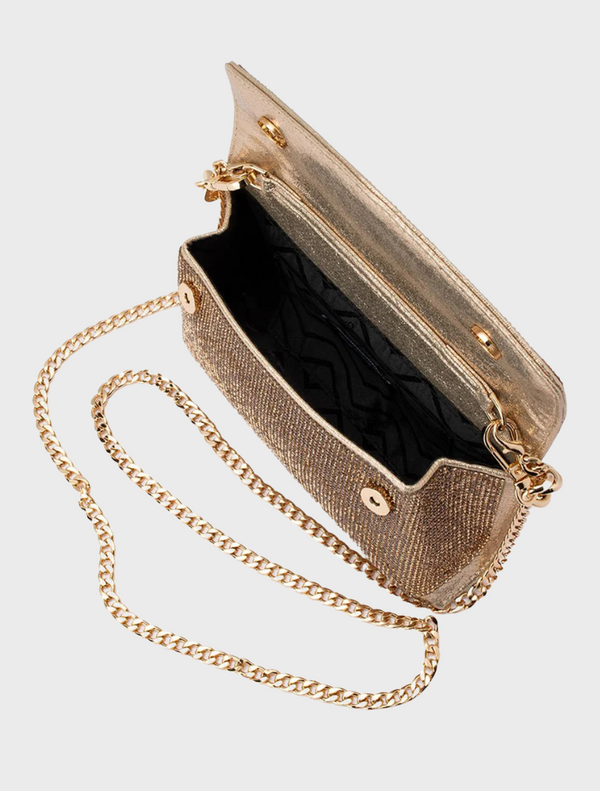 Nico Crystal Clutch - Gold