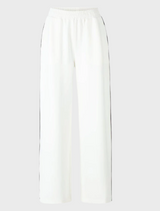 Fabric Trousers In Jogger Style  - Pearl White