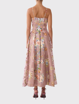 Corset Dress With Long Flared Skirt - Chamber Of Blooms
