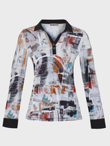 Top - Silver Grey / Black/ Multi
