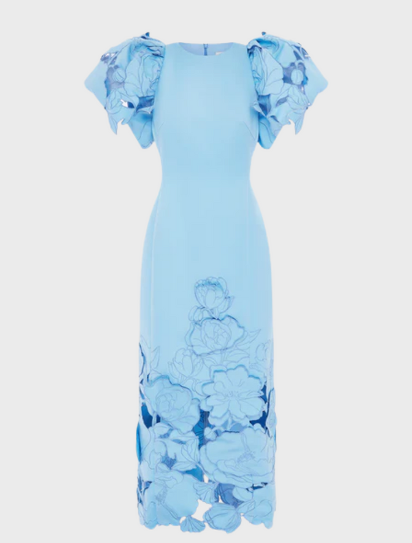 Lucinda Appliqué Maxi Dress - Cornflower Blue